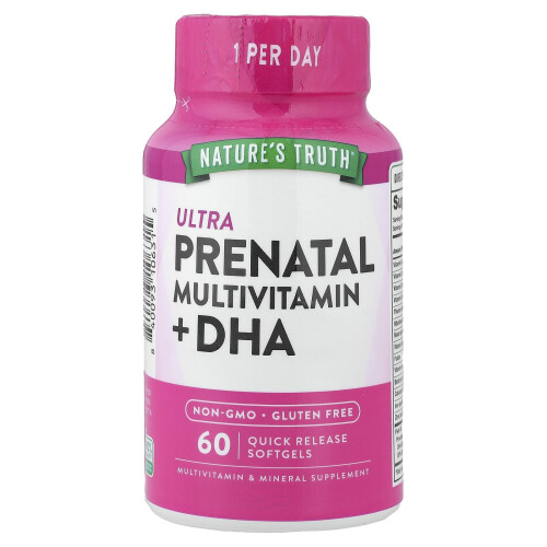 Nature's Truth, Ultra Prenatal Μονοβάρηθρες Βιταμινών + DHA, 60 Quick Release Μυξέλια