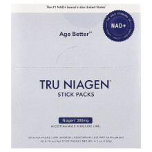 Tru Niagen, NAD+, Nikotinamid ribosid, Nevyhnutelný, 30 Stick Packů, 0,14 oz (4 g) Každý