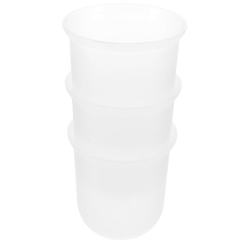 Suporte de escova sanitária de plástico com copo, branco 2