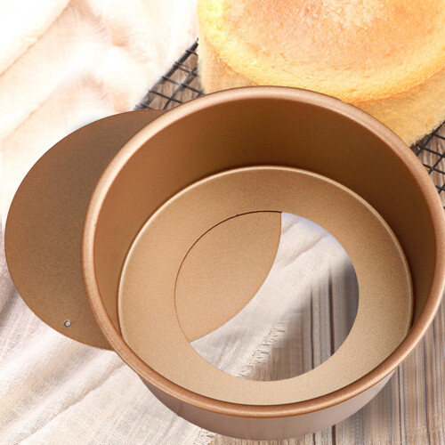 Rund kageform non-stick 21,5 cm guldmetal 1