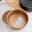 Rund kageform non-stick 21,5 cm guldmetal 3