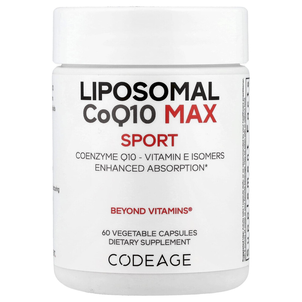 Codeage , Liposomal Coq10 Max, Sport, 60 Vegetable Capsules