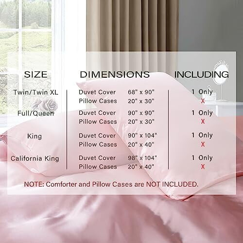 Rosa satinpåslakanset – Full/Queen size, 5 delar 1