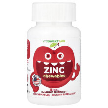 VitaWorks, Kinderen, Zink, Kers, 120 Kauwbaar