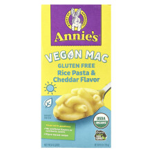 Annie's Homegrown, Vegan Mac, Rýžový makaron & Cheddar, Bez glutenu, 6 oz (170 g)