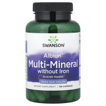 Swanson, Albion, Multi-Mineral without Iron, 120 Capsules