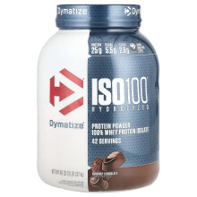 Dymatize, ISO100 Hydrolyseerd, 100% Wij Protein Isolaat, Gourmet Chocolade, 3 lb (1,4 kg)