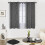 Light Grey Blackout Curtains 42x54 in, Silver Wave Dots, 2
