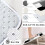 Ensemble rideau de douche géométrique gris noir blanc 4 pièces 3