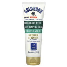 Gold Bond, Creme de Alívio de Psoríase Medicado, Potência Máxima, 4 oz (113 g)