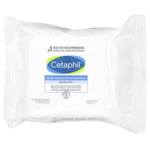 Cetaphil, Gænske Makeup Removing Wipes, 25 Pre-Moistened Towelettes