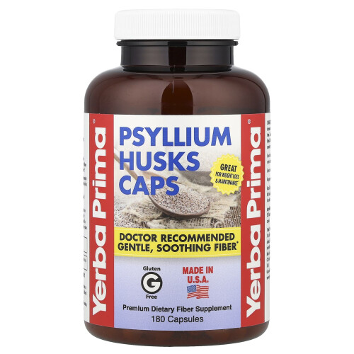 Yerba Prima, Psyllium Husks Tabletti, 180 Tabletti