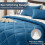 Teal Blue and Ivory Twin Comforter Set 5-Piece 2