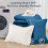 Teal Blue and Ivory Twin Comforter Set 5-Piece 4