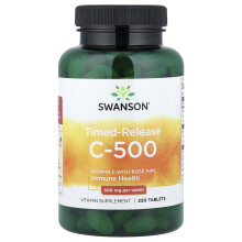 {Aisle K} Swanson | Vitamin C with Rose Hips - Timed-Release- 500mg | 1 x 250 tablets