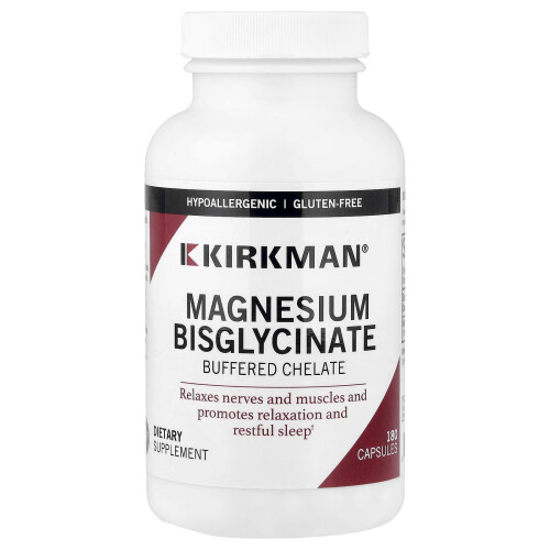 Kirkman Labs, Μαγνήσιο Βισγλυσινατίδιο Εναρμολόγητο, 180 Κάψουλα