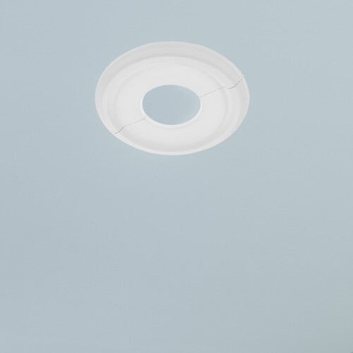 Hvid PU loftmedaljon 25 cm moderne stil 2
