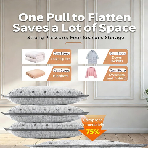 Vacuum Storage Bags Set with Rechargeable Pump 2