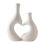 White Plastic Vase Set Large and Small 8