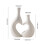Set van 2 witte plastic hartvazen van 24 cm en 18 cm. 3