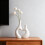 Set van 2 witte plastic hartvazen van 24 cm en 18 cm. 7