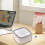 Lixeira de mesa cinza com tampa de pressão, 2,4L 5