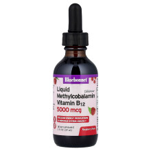 Bluebonnet Nutrition, CellularActive Vloeibare Methylcobalamin Vitamine B12,  Rodebraam, 5.000 mcg, 2 fl oz (59 ml)