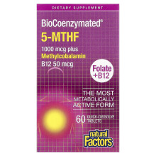 Natural Factors, BioCoenzymated, Methylfolate, 1,000 mcg, 60 Quick Melt Tablets
