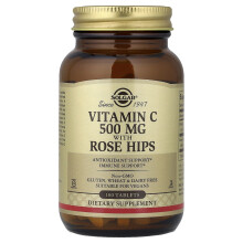 Solgar, Vitamiini C Rose Hipin Kanssa, 100 Tabletti
