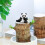 Trefigur av panda til hjemmedekorasjon, hydroponisk, 1 stk. 5