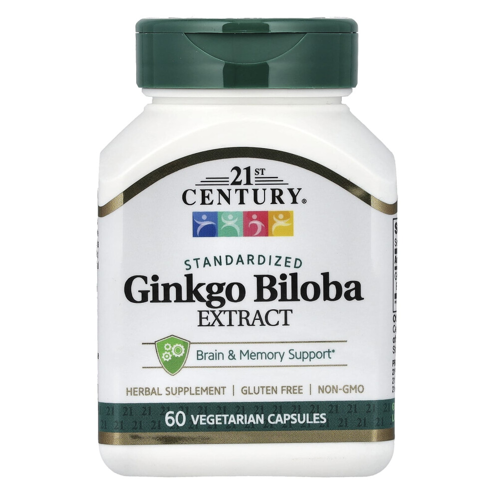 21St Century , Ginkgo Biloba Extract, Standardized, 60 Vegetarian Capsules