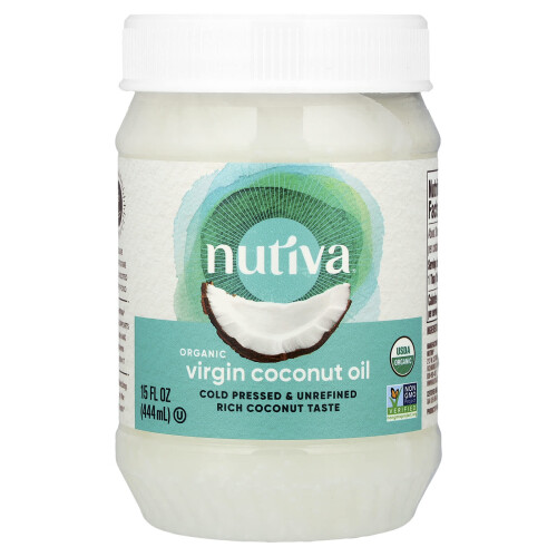 Nutiva, Óleo de Coco Virgem Orgânico, 15 fl oz (444 ml)