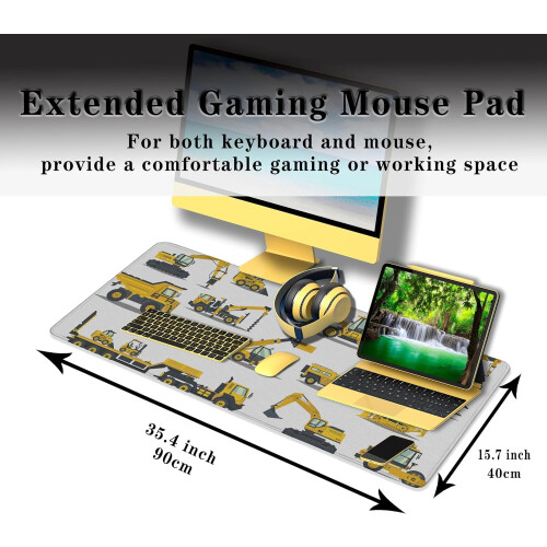 Μεγάλο Πατάκι Γραφείου Gaming 90x40cm Αντιολισθητική Βάση από Λαστιχένιο 2