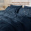 Queen-Bettwäscheset, marineblau, Steppdesign, 7-teilig 3