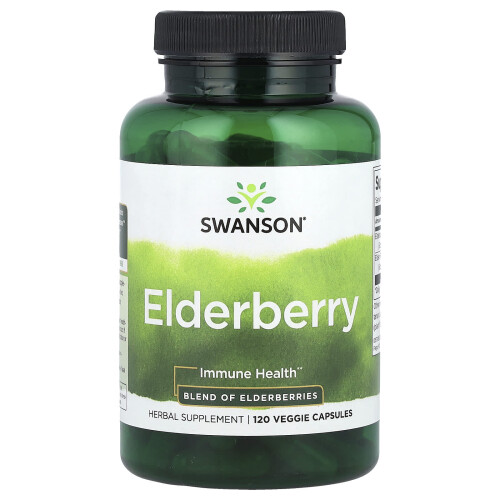Swanson, Elderberen, 120 Groentecapsules