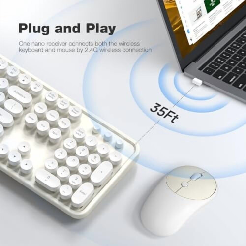 Set composto da tastiera e mouse wireless – Dimensioni standard, 2,4 GHz 1