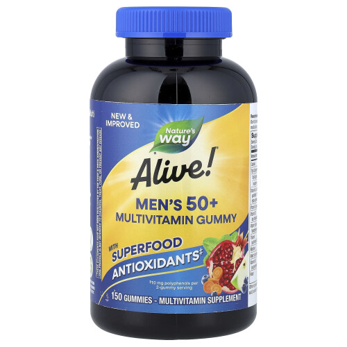 Nature's Way, Alive! Männer 50+ Gummivitamin, 150 Gummibärchen