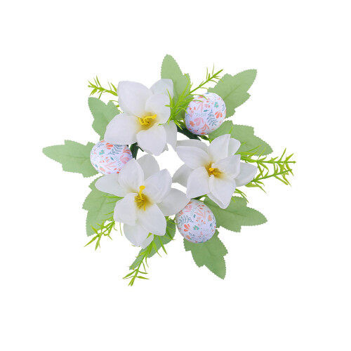 Påskeegglysestake med blomsterdesign 1