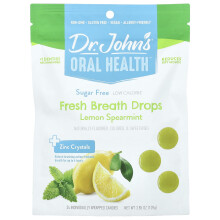 Orale Gezondheid, Verse Ademdruppels, + Zink Kristallen, Limoen Spearmint, Zonder Suiker, 24 Individueel Verpakte Candies, 3,85 oz (109 g)
