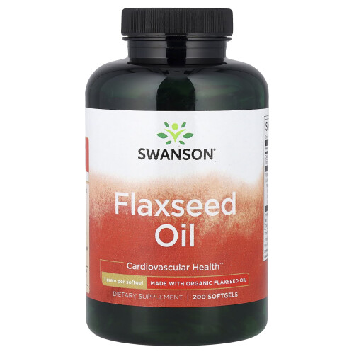 Swanson, Leinsamenöl, 1 g, 200 Softgels