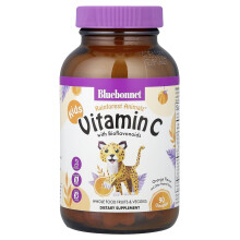 Bluebonnet Nutrition, Sademetsän Eläimet, Vitamiini C, Orange, 90 Chewables