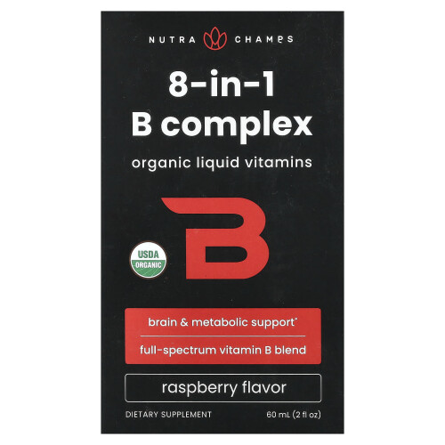 NutraChamps, B Komplex, Raspberry, 2 fl oz (60 ml)