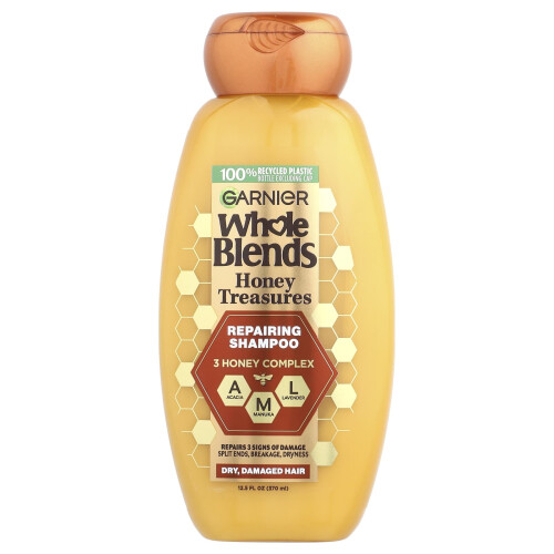 Garnier Garnier, Whole Blends, Shampoo per Capelli con Miele, 12.5 fl oz (370 ml)