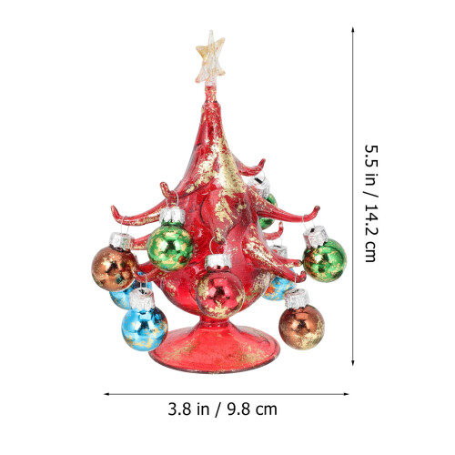 Enfeite de Natal de vidro com sinos, vermelho 2