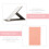 Portable Folding Mirror PU Adjustable Makeup Mirror - Pink 7