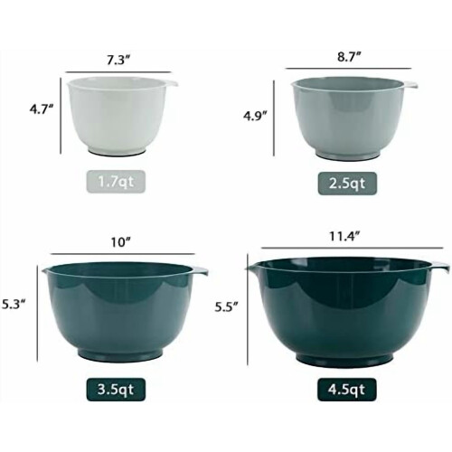 Sada 4 míchacích misek Green Ombre Nesting 1