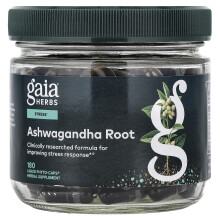 Gaia Herbs, Kôra Ashwagandhy, 180 Veganá likvidná fyto-kapsovka