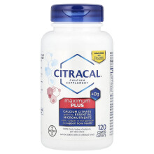 Citracal, Kalciumsupplement + D3, Maximum Plus, 120 Coaterade tablett