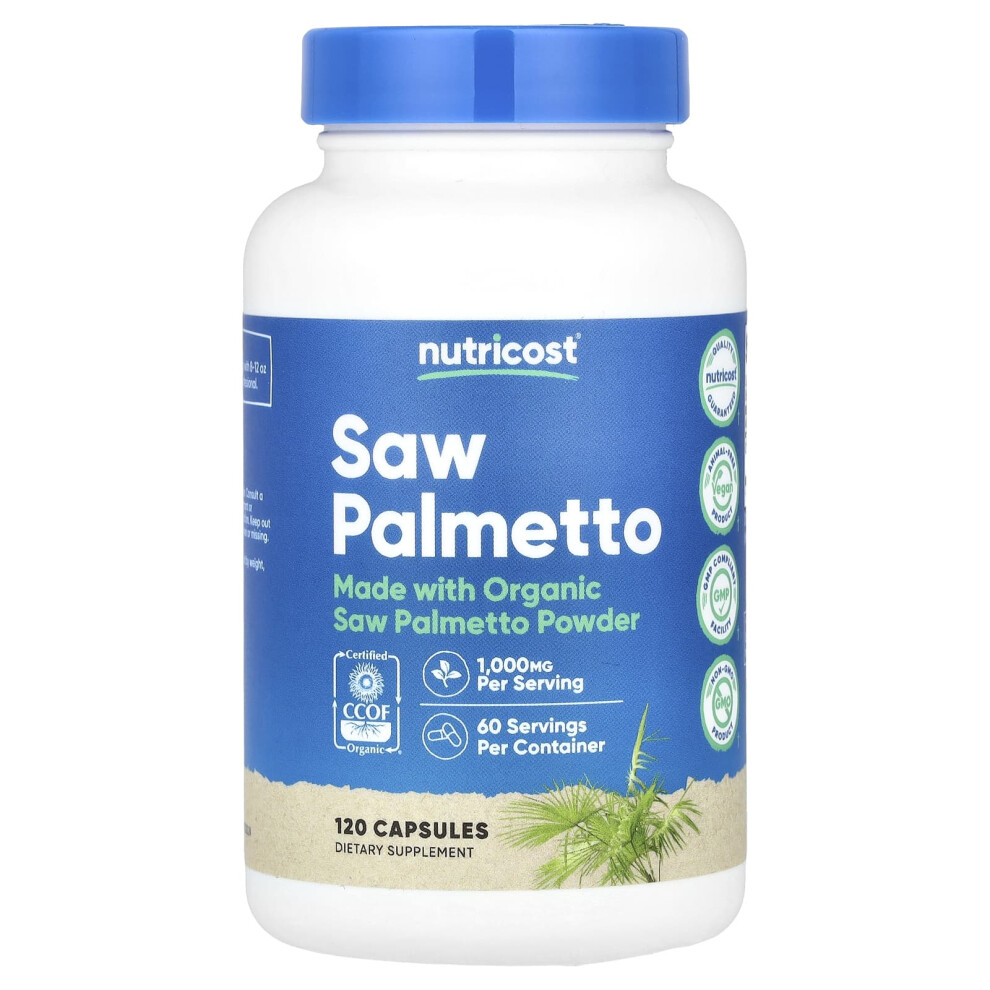 Nutricost , Saw Palmetto, 120 Capsules (500 Mg Per Capsule)