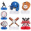 Baseball-Waben-Deko-Set – 2er-Pack 3